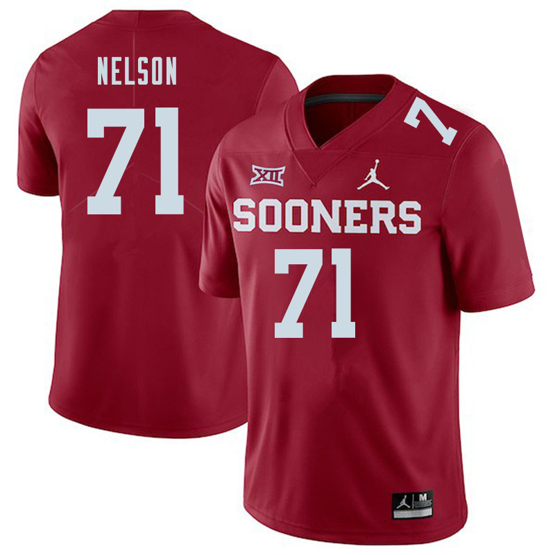 Oklahoma Sooners #71 Noah Nelson College Football Jerseys Sale-Crimson